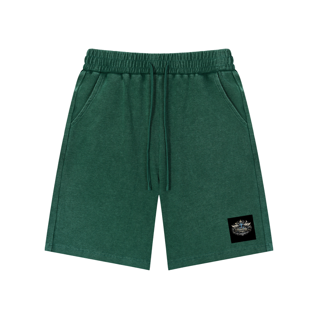 Mineral Wash Waffle Knit Shorts