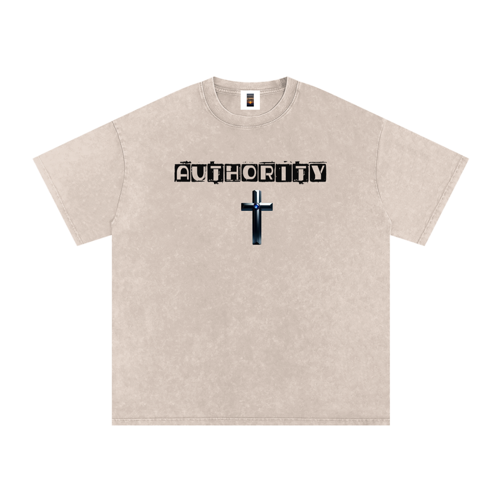 Snow Washed Oversized Cotton T-Shirt