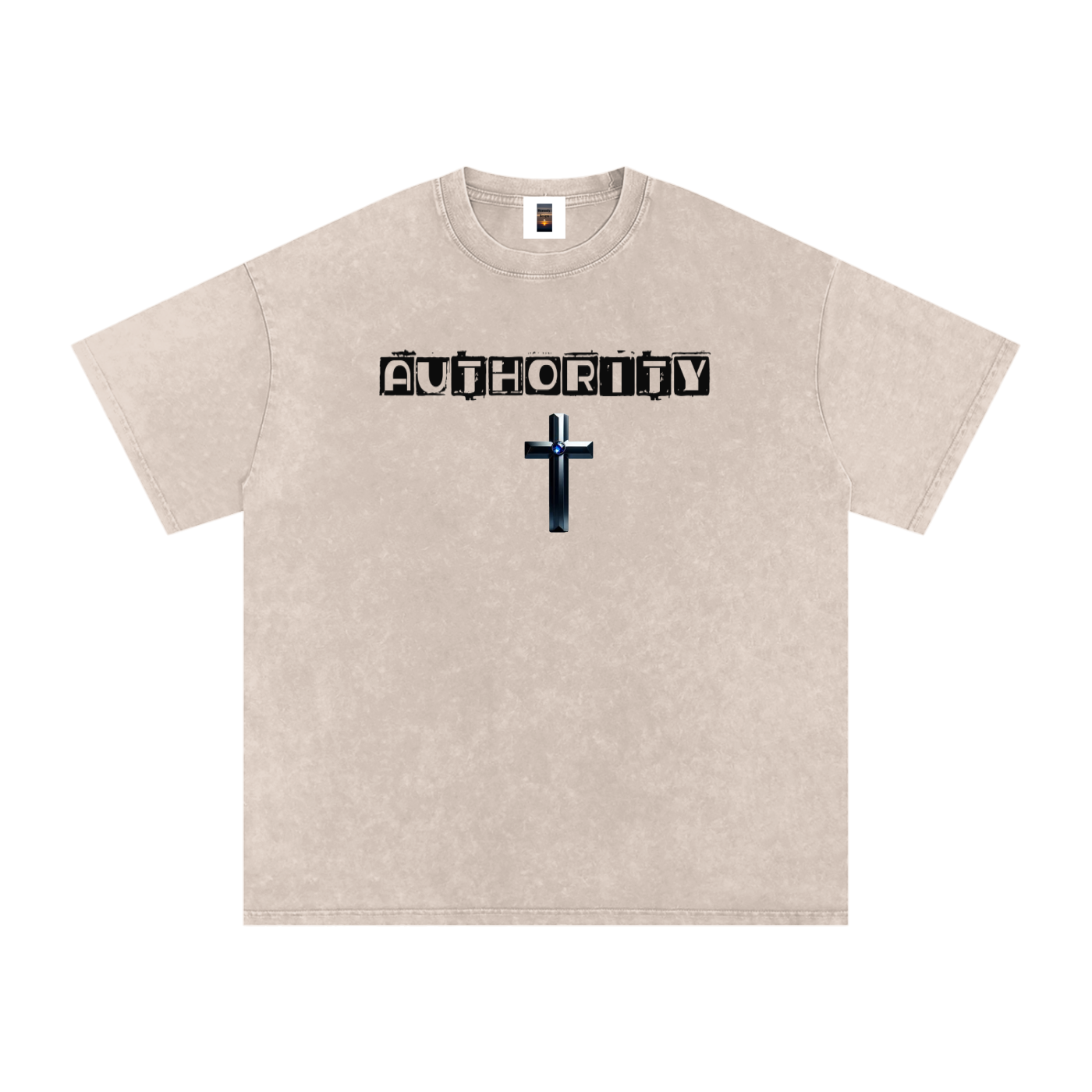Snow Washed Oversized Cotton T-Shirt