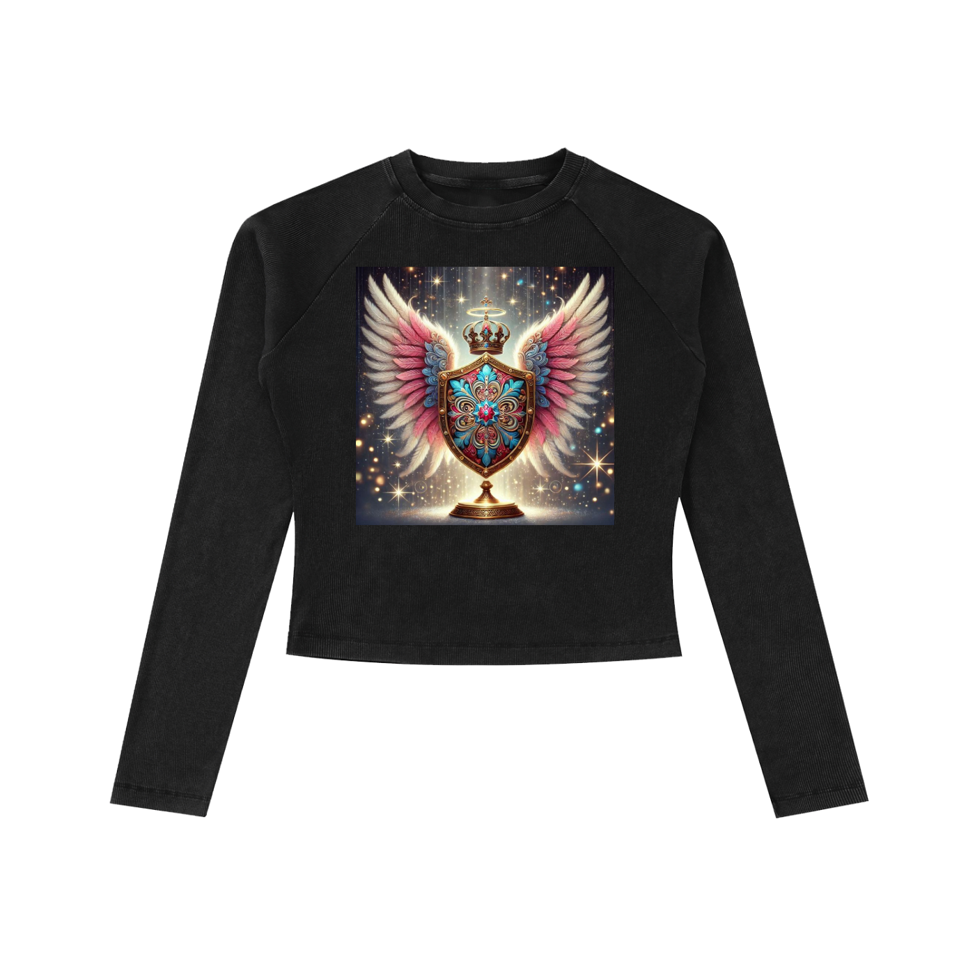 Dyed Washed Raglan Long Sleeve Slim T-Shirt