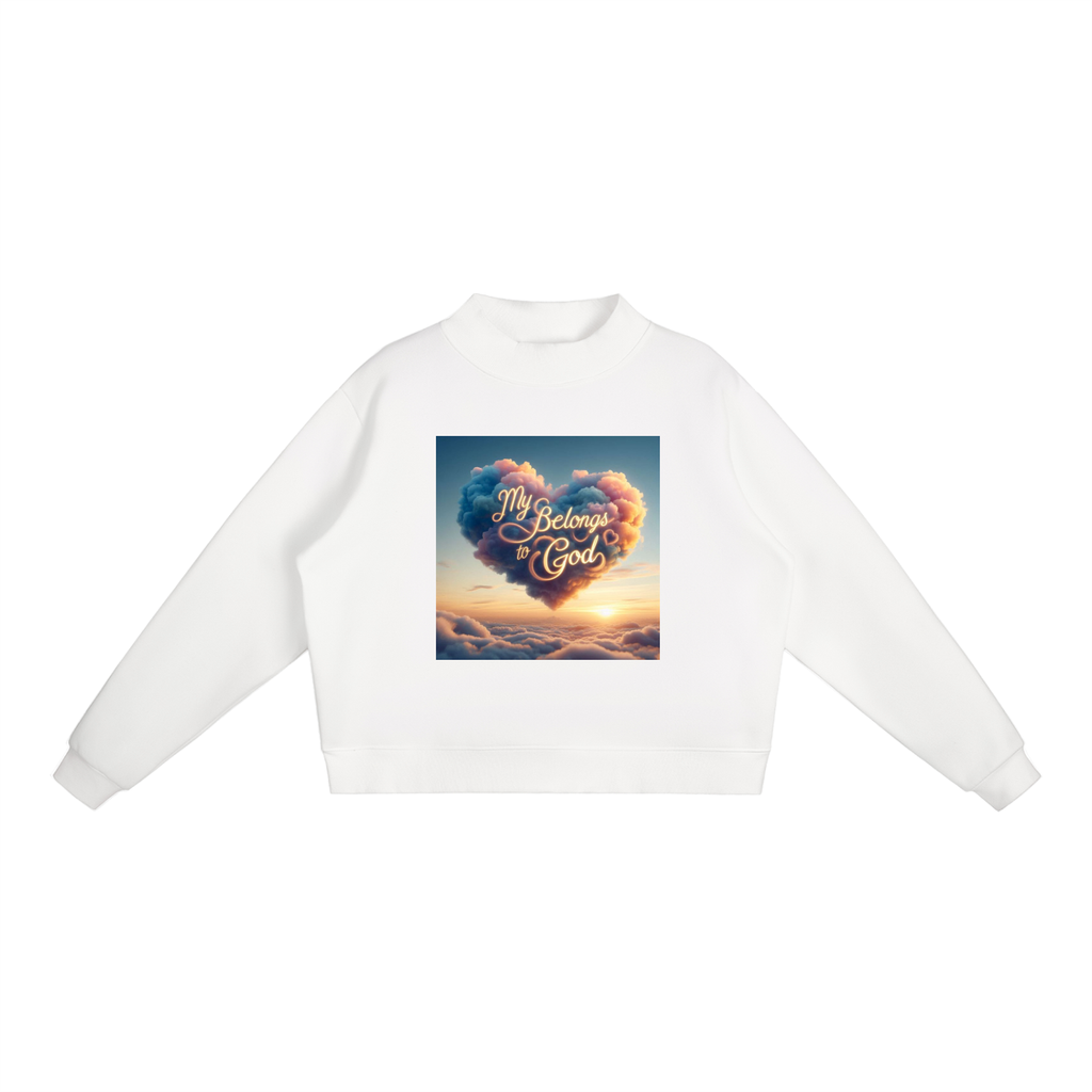 Essential Fleece Mock-Neck Crew Sweatshirt