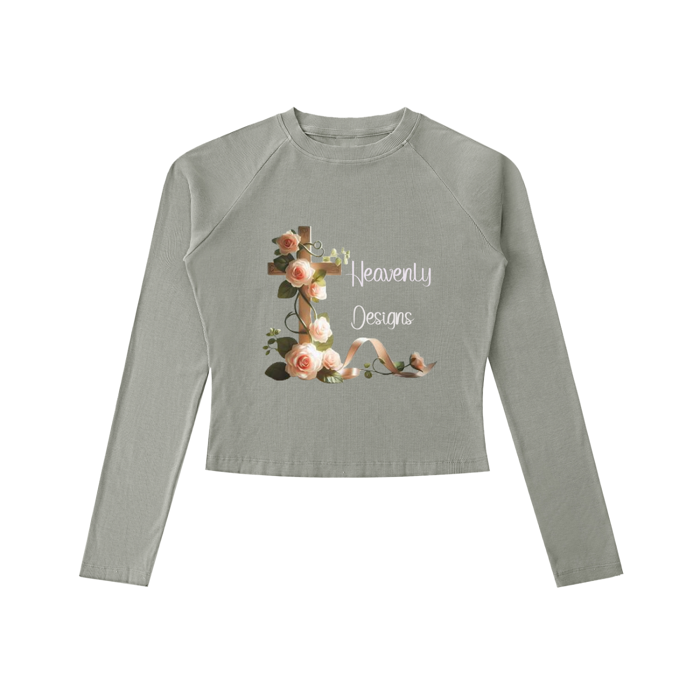 Dyed Washed Raglan Long Sleeve Slim T-Shirt
