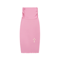 Dyed Washed Straight Hip-Hugging Slim Maxi Skirt