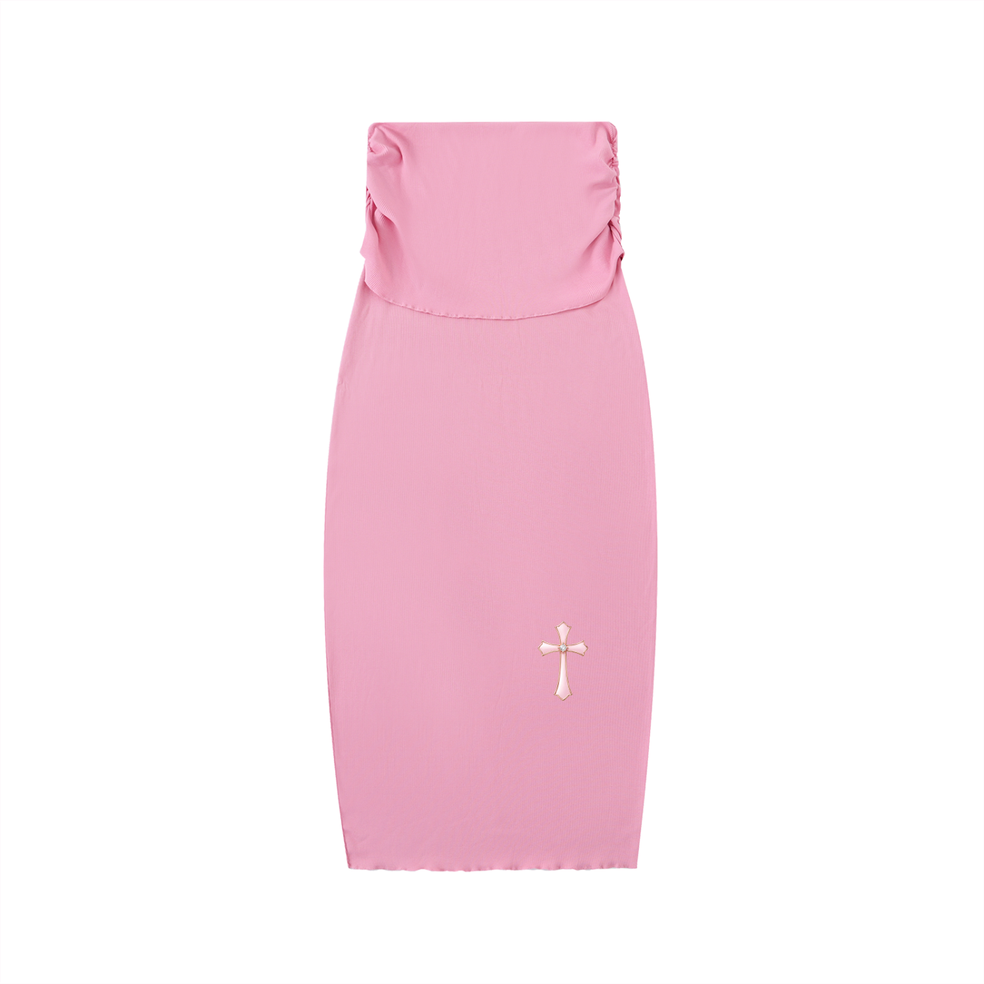 Dyed Washed Straight Hip-Hugging Slim Maxi Skirt