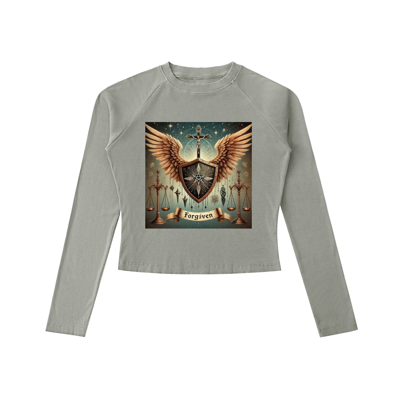 Dyed Washed Raglan Long Sleeve Slim T-Shirt