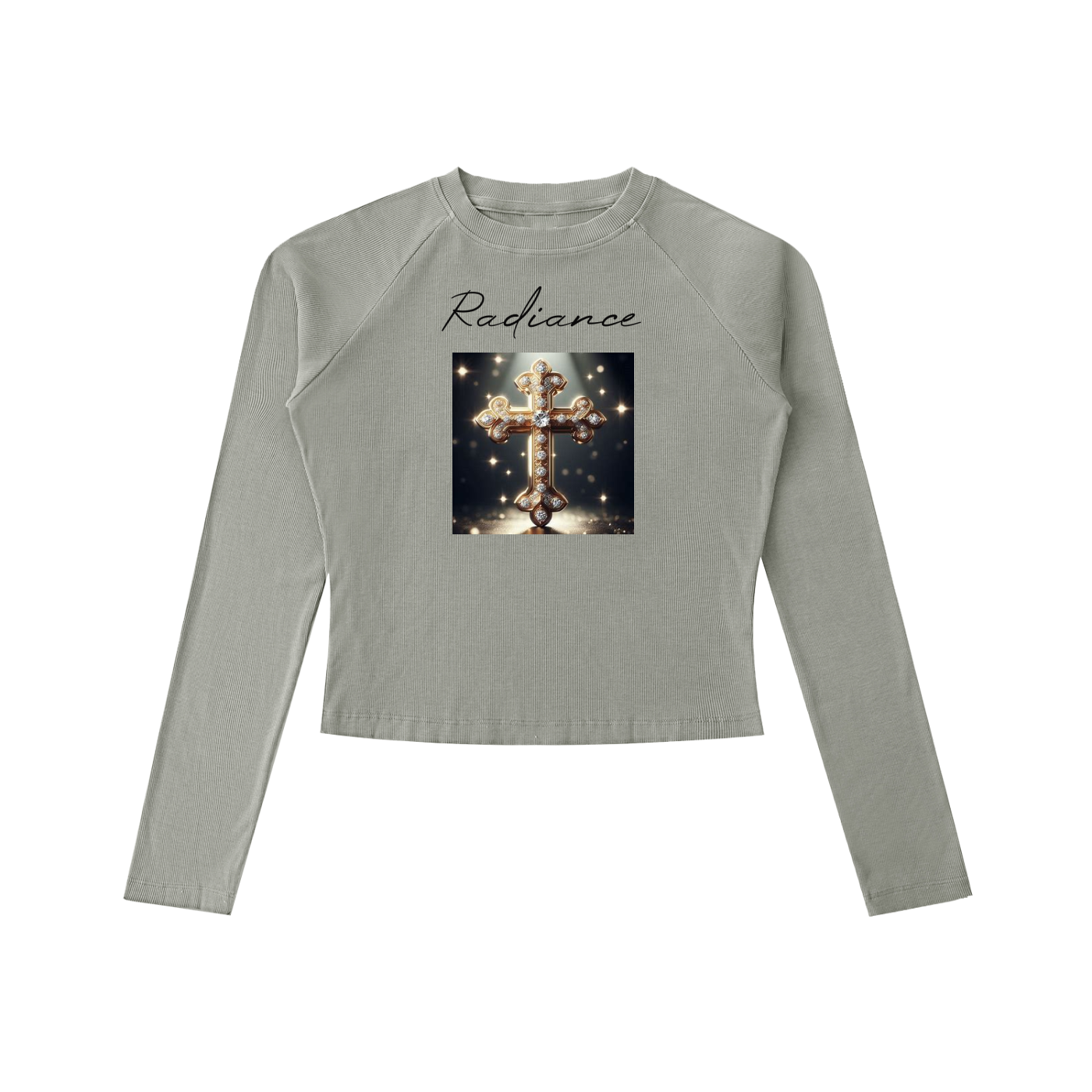 Dyed Washed Raglan Long Sleeve Slim T-Shirt