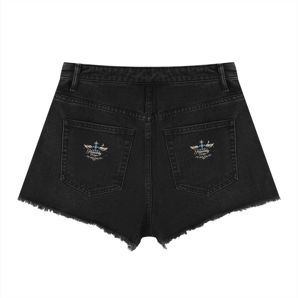 Women’s Vintage Wash High Rise Denim Shorts