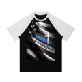 Contrast Raglan Sleeve Mesh T-Shirt