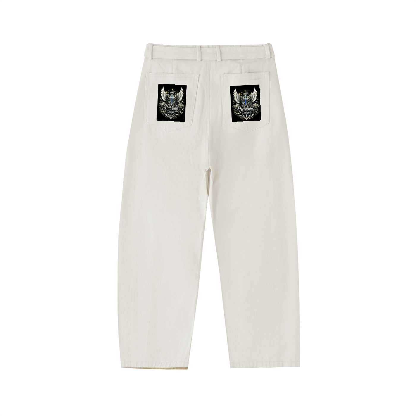 Belted Barrel-leg Chino Pants
