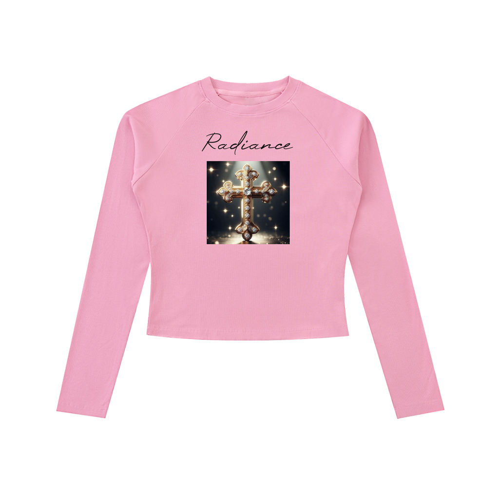 Dyed Washed Raglan Long Sleeve Slim T-Shirt
