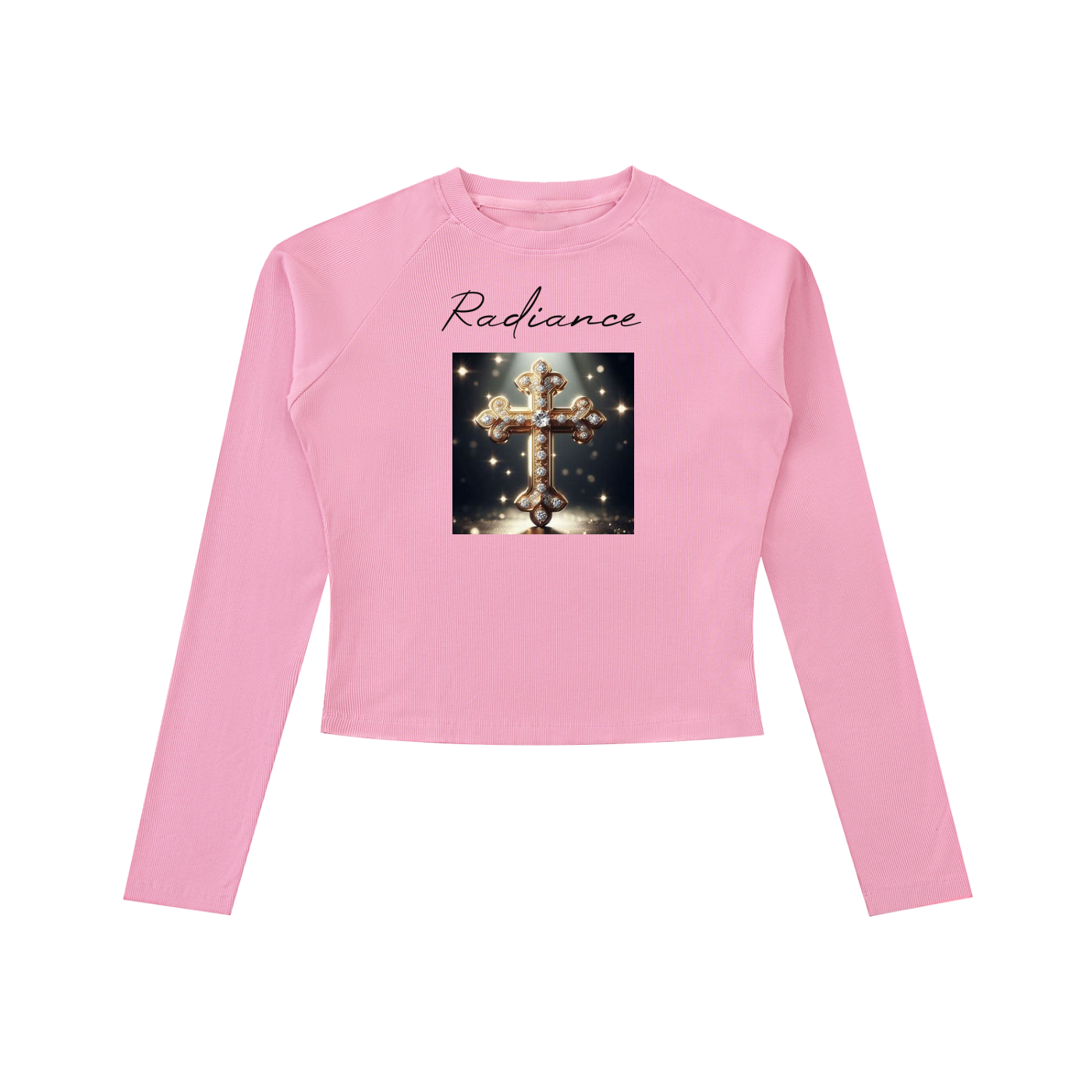 Dyed Washed Raglan Long Sleeve Slim T-Shirt