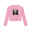 Dyed Washed Raglan Long Sleeve Slim T-Shirt