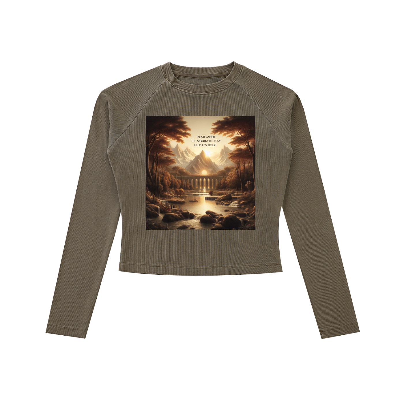 Dyed Washed Raglan Long Sleeve Slim T-Shirt