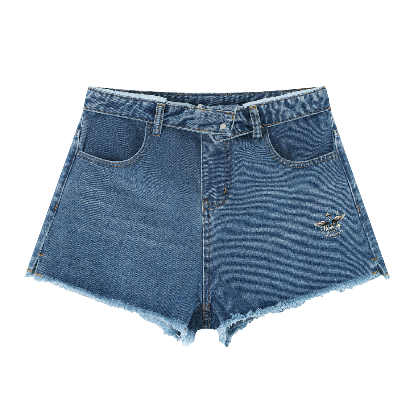 Women’s Vintage Wash High Rise Denim Shorts