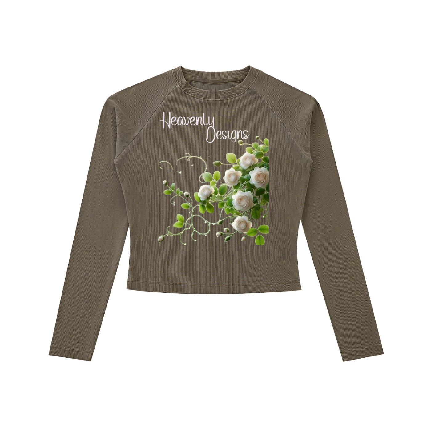 Dyed Washed Raglan Long Sleeve Slim T-Shirt