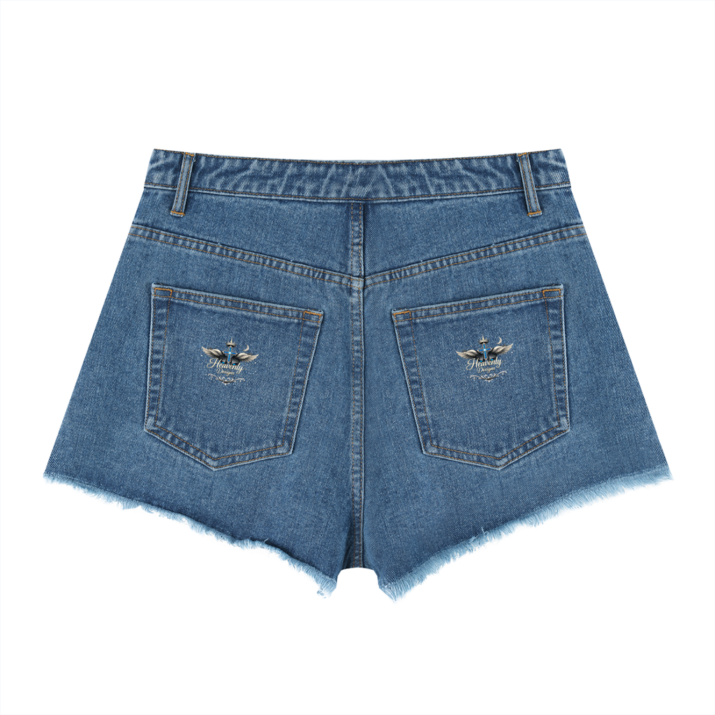 Women’s Vintage Wash High Rise Denim Shorts
