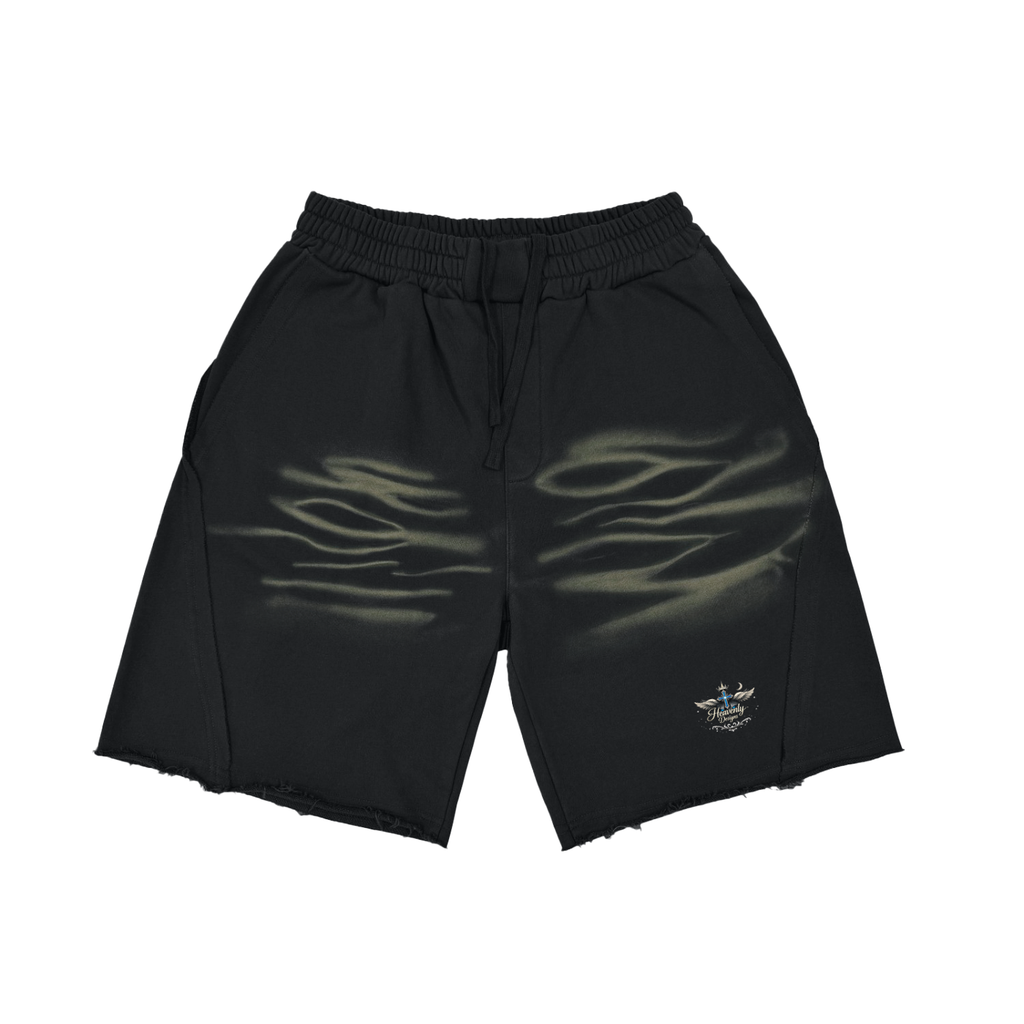 Vintage Washed Tiger Stripes Short Pants