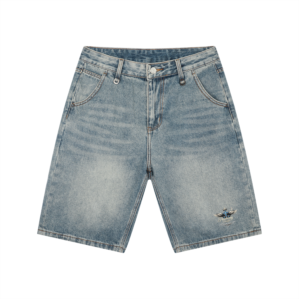 Men's Vintage Wash Denim Shorts