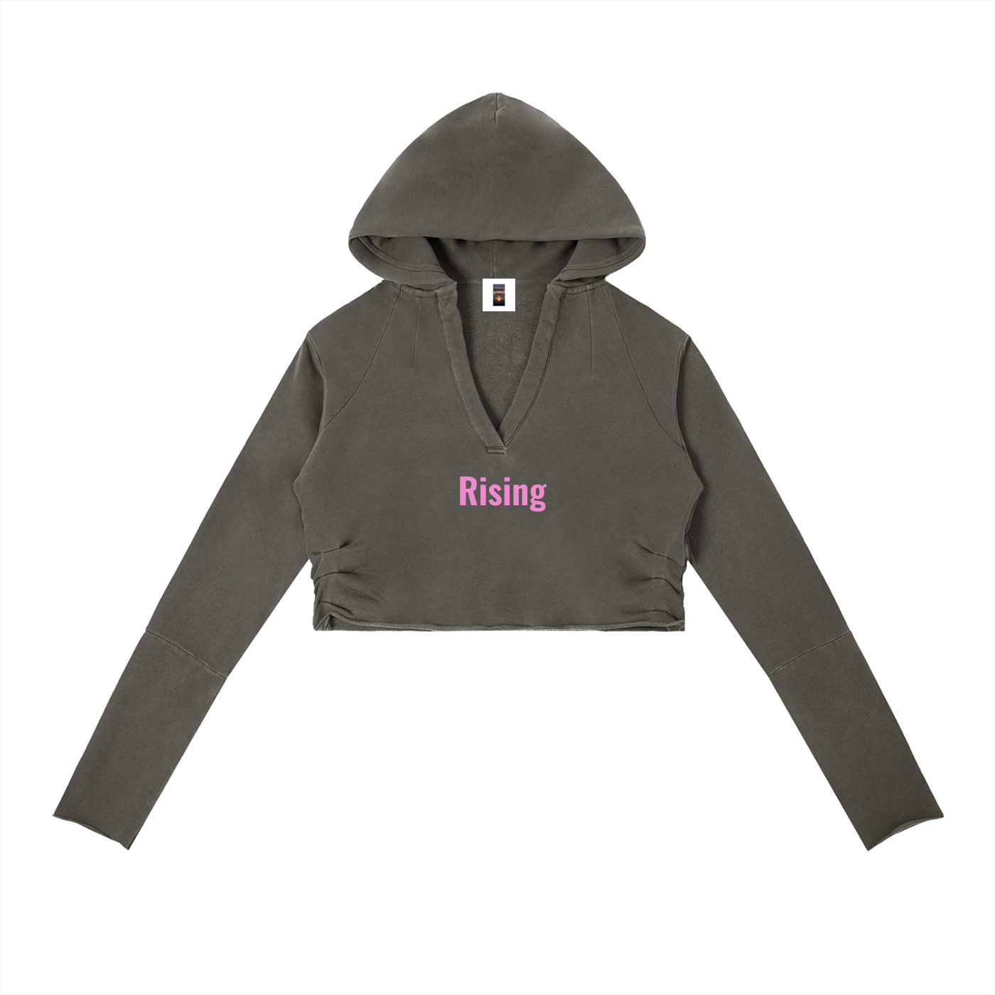 Vintage Washed Raw Edge Hoodie