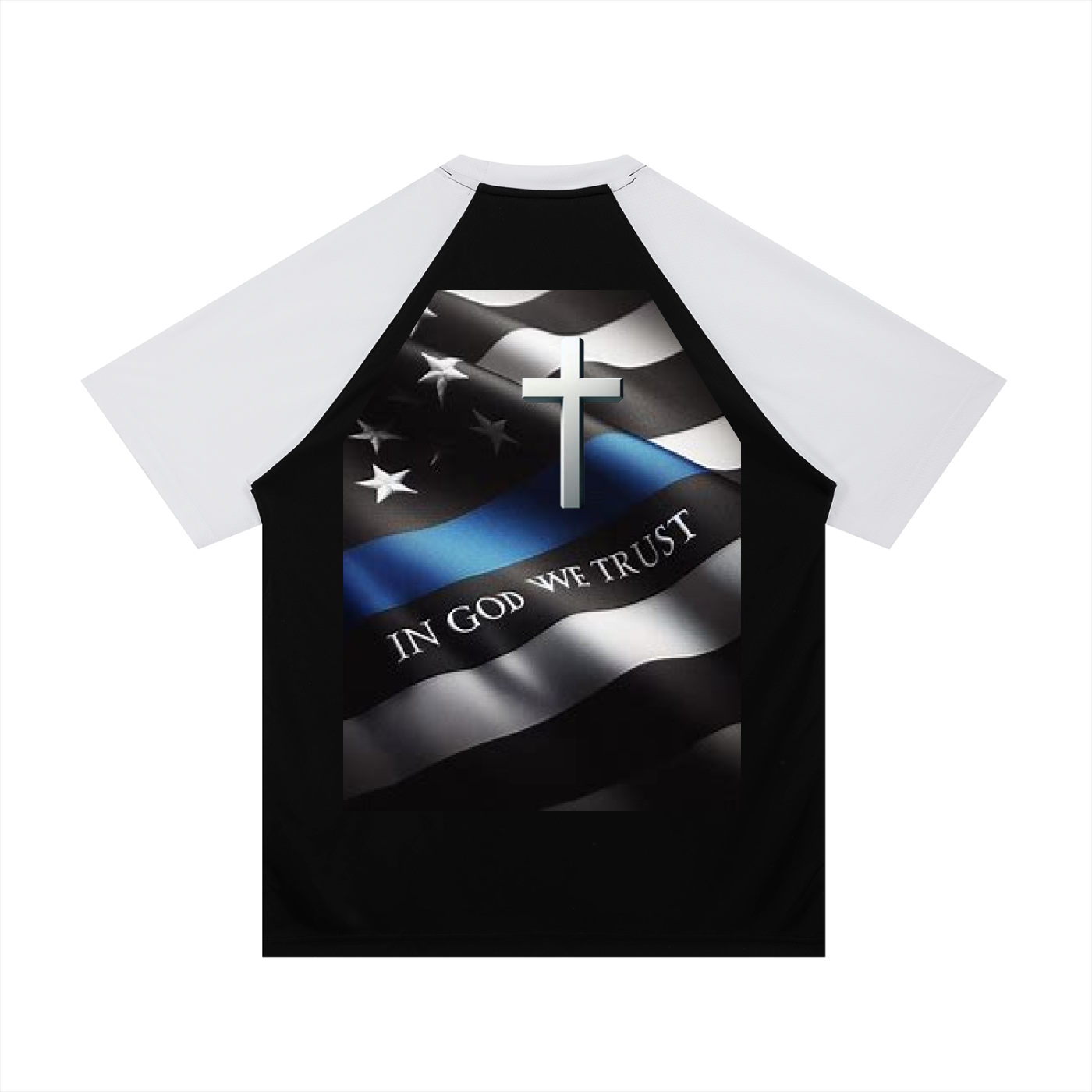 Contrast Raglan Sleeve Mesh T-Shirt