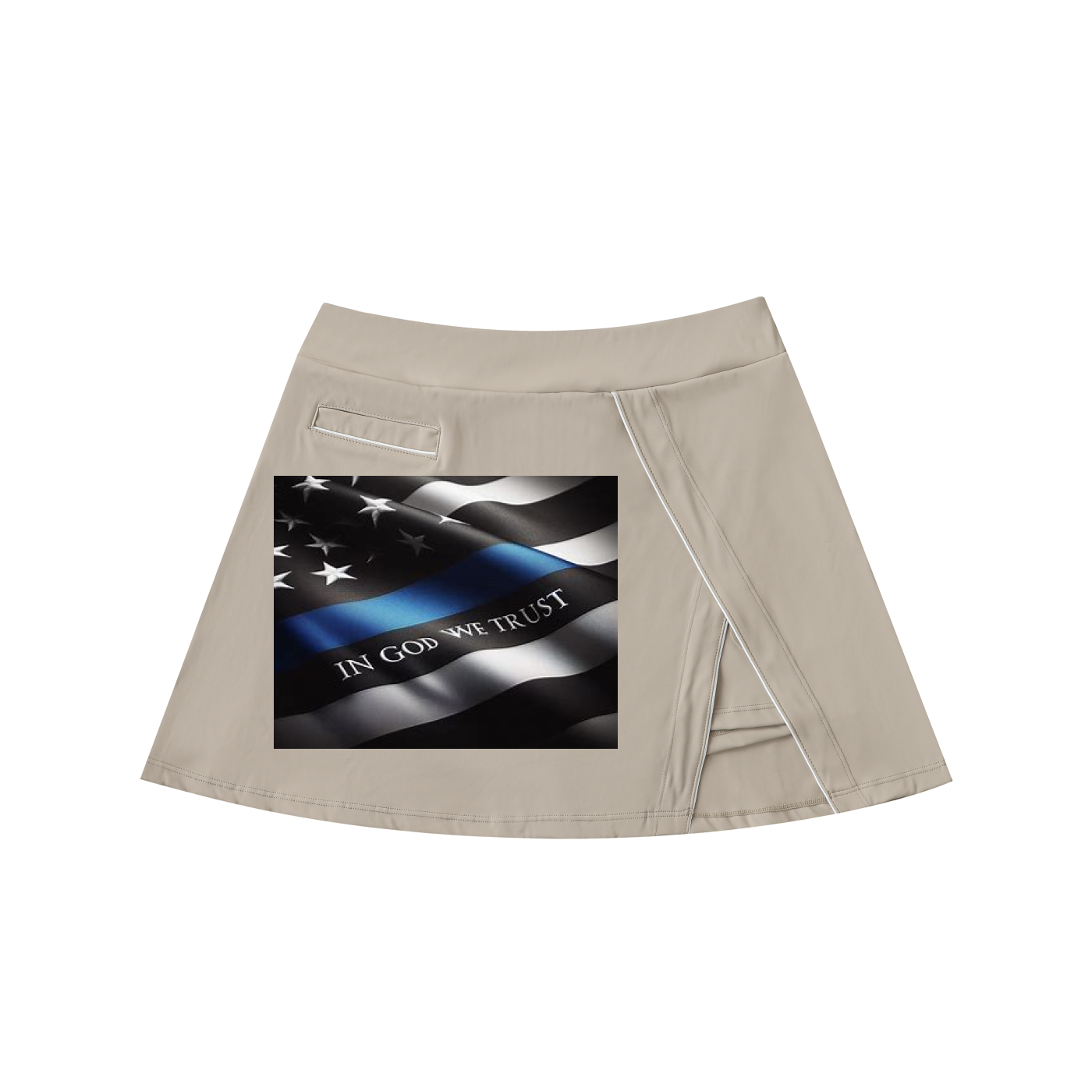 High-Waist Pocketed A-Line Skirt