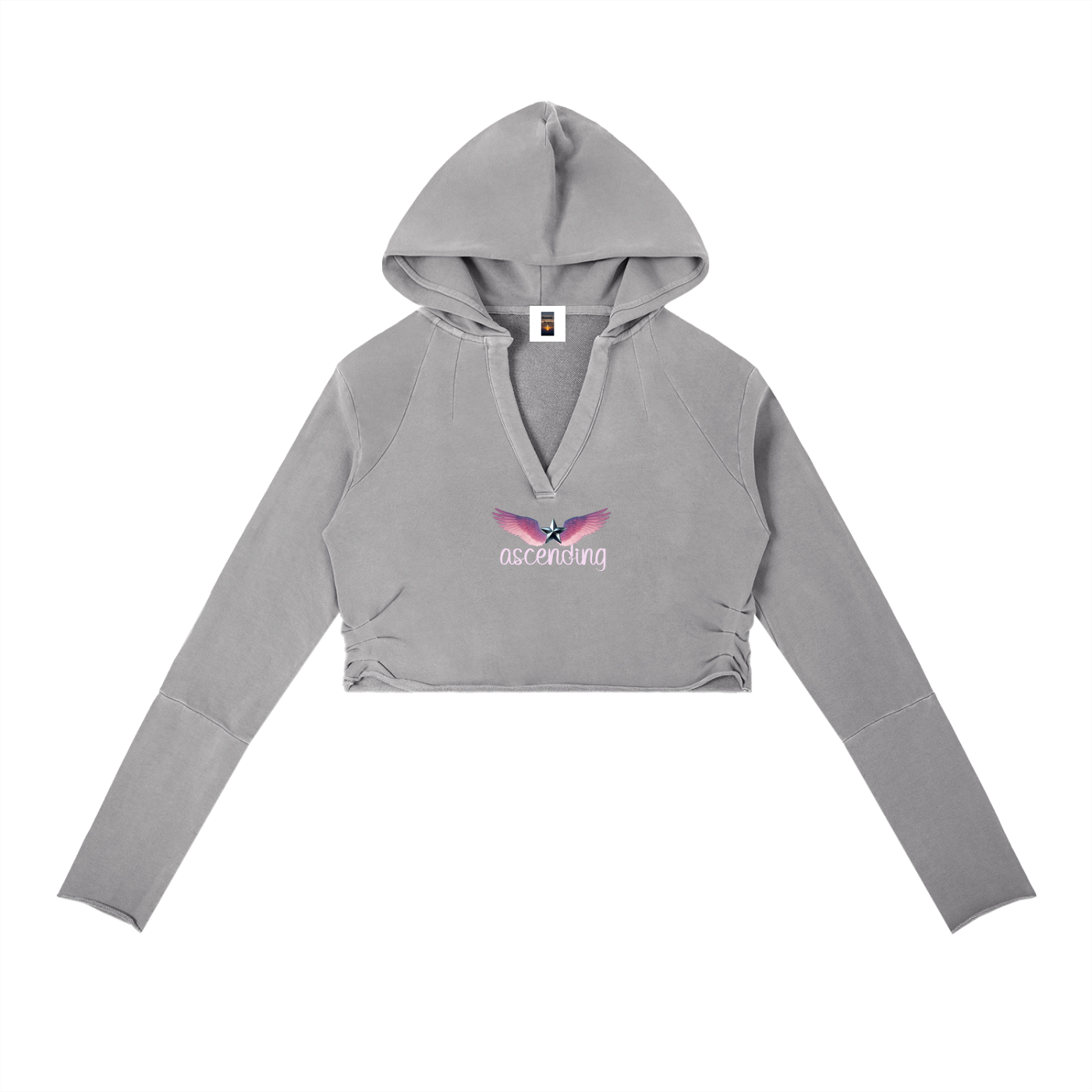 Vintage Washed Raw Edge Hoodie