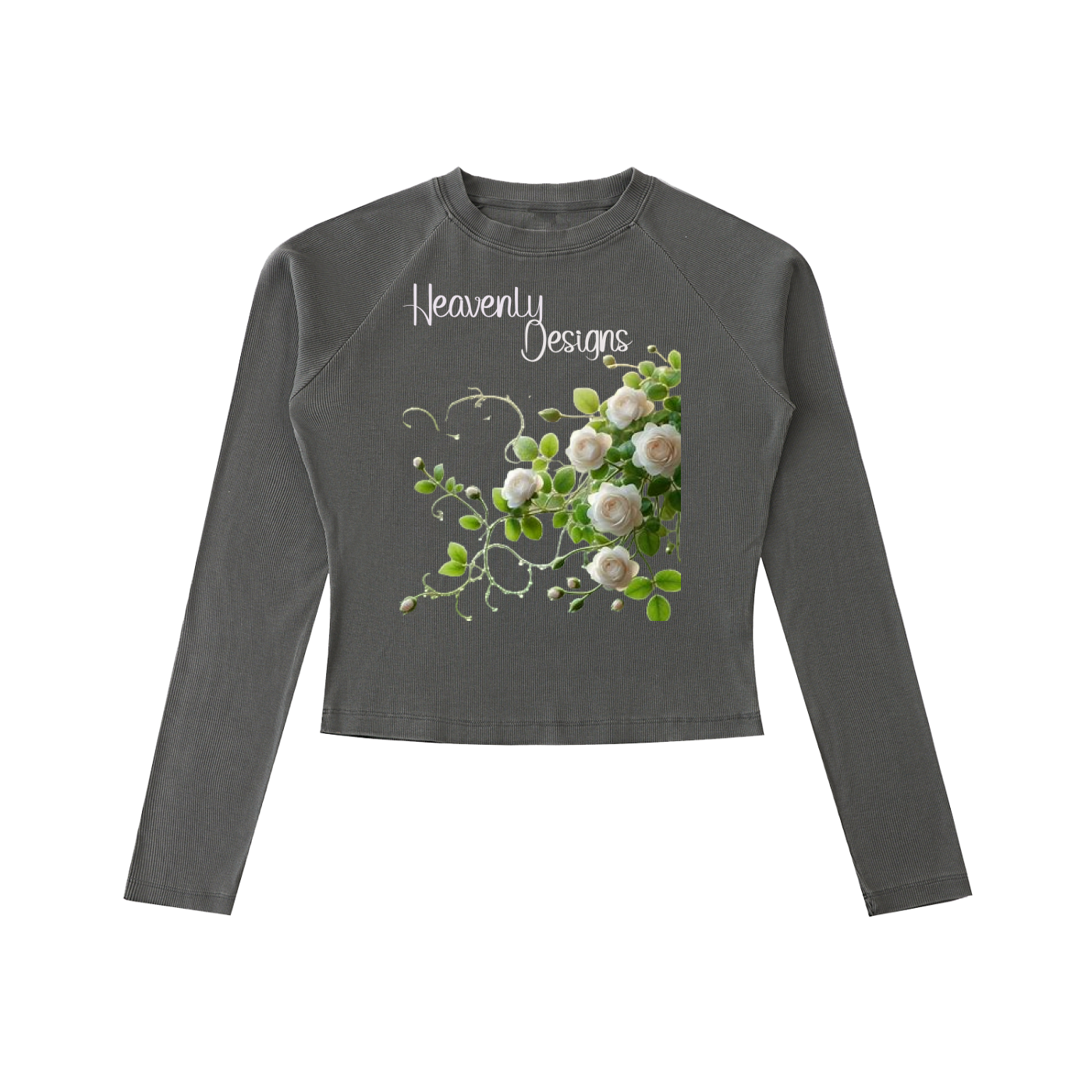 Dyed Washed Raglan Long Sleeve Slim T-Shirt