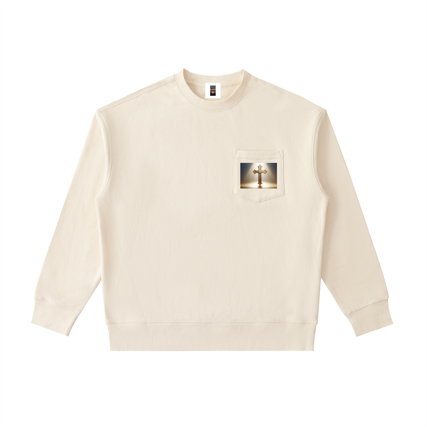 Heavyweight Patch Pocket Crewneck Sweatshirt