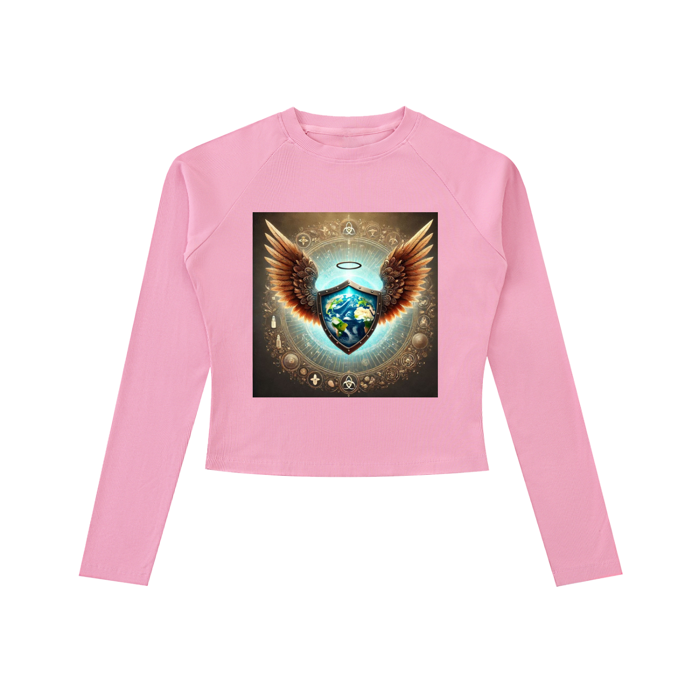 Dyed Washed Raglan Long Sleeve Slim T-Shirt