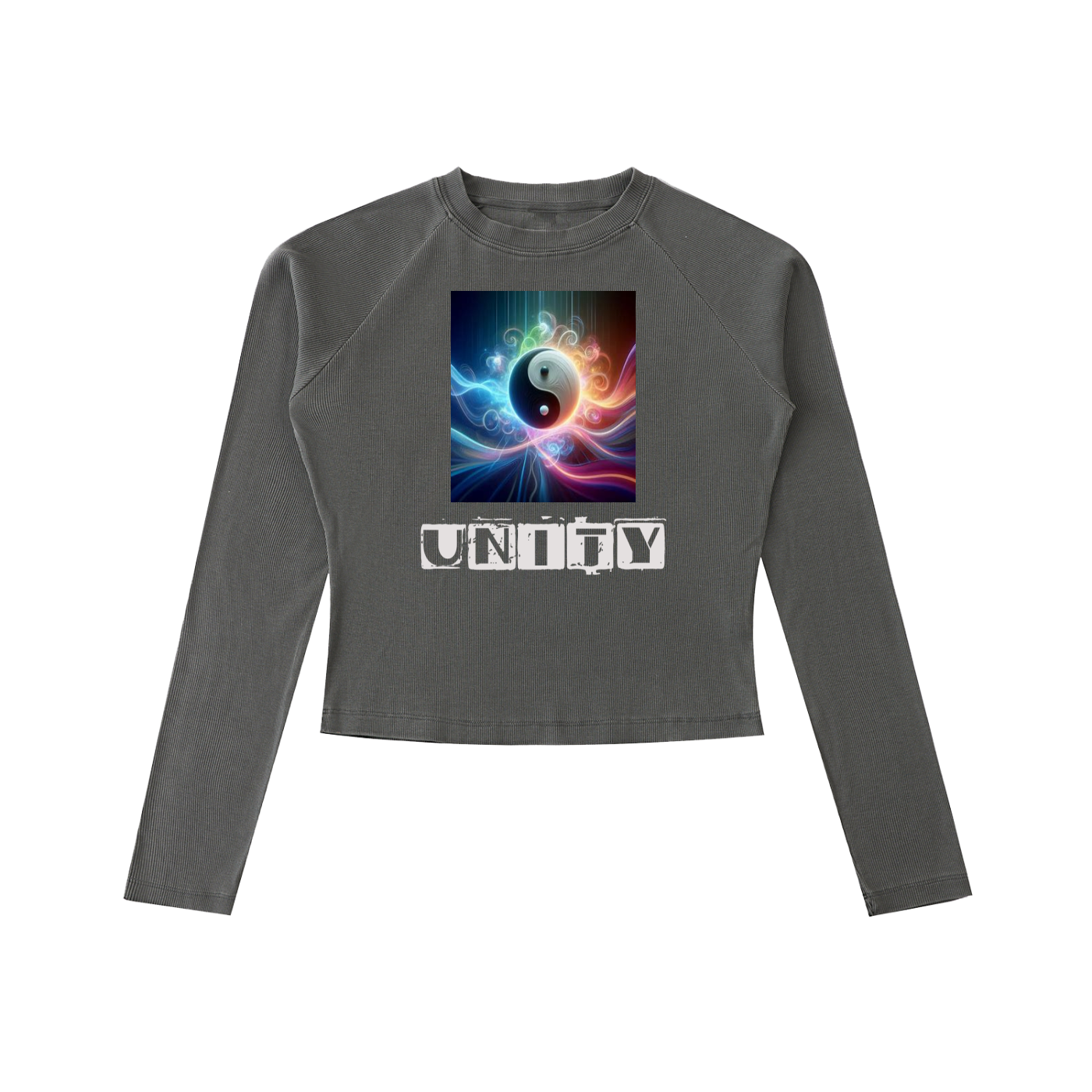 Dyed Washed Raglan Long Sleeve Slim T-Shirt