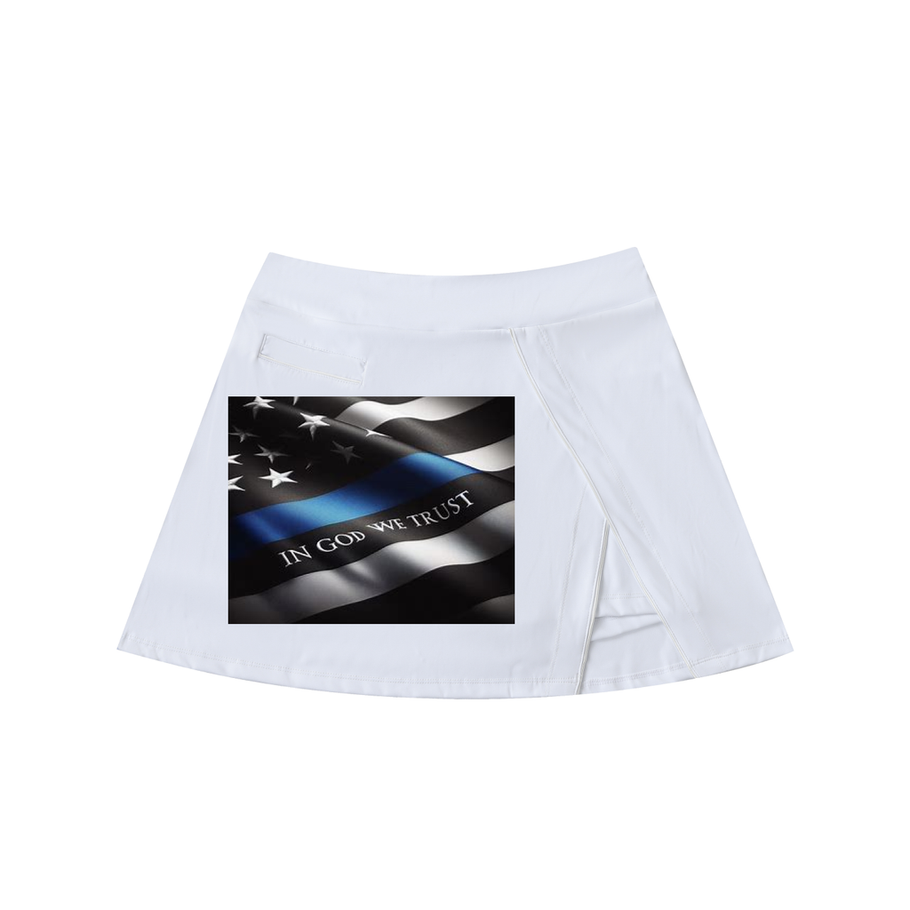 High-Waist Pocketed A-Line Skirt