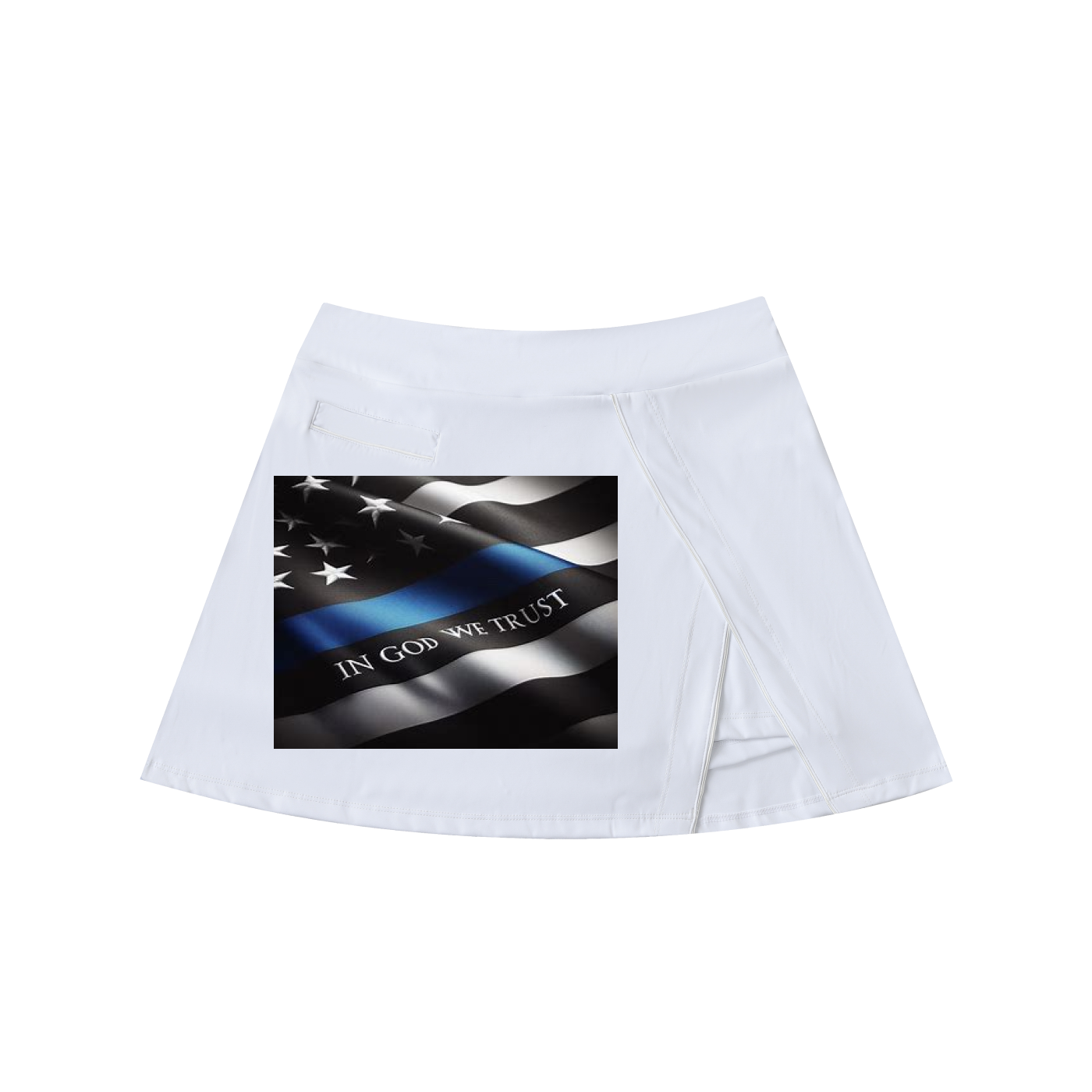 High-Waist Pocketed A-Line Skirt