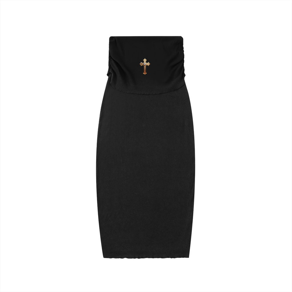 Dyed Washed Straight Hip-Hugging Slim Maxi Skirt