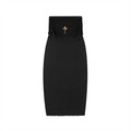 Dyed Washed Straight Hip-Hugging Slim Maxi Skirt