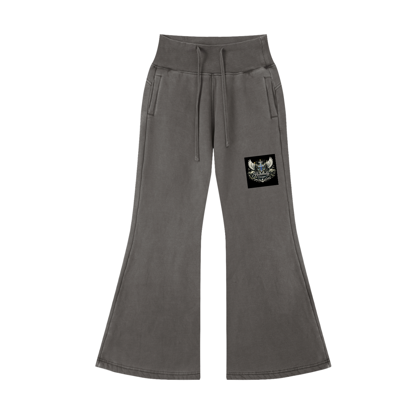 Vintage Washed Flared Fleece Pants