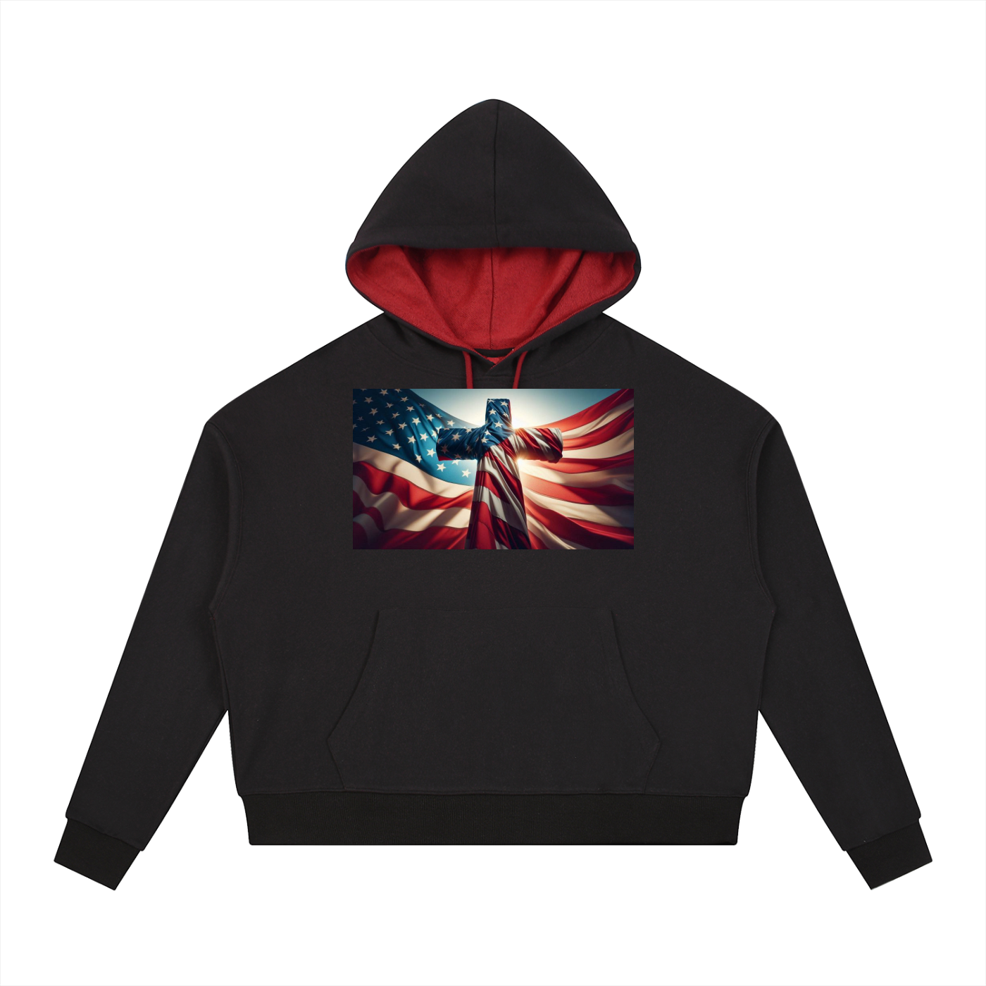 Contrast Drawstring Hoodie