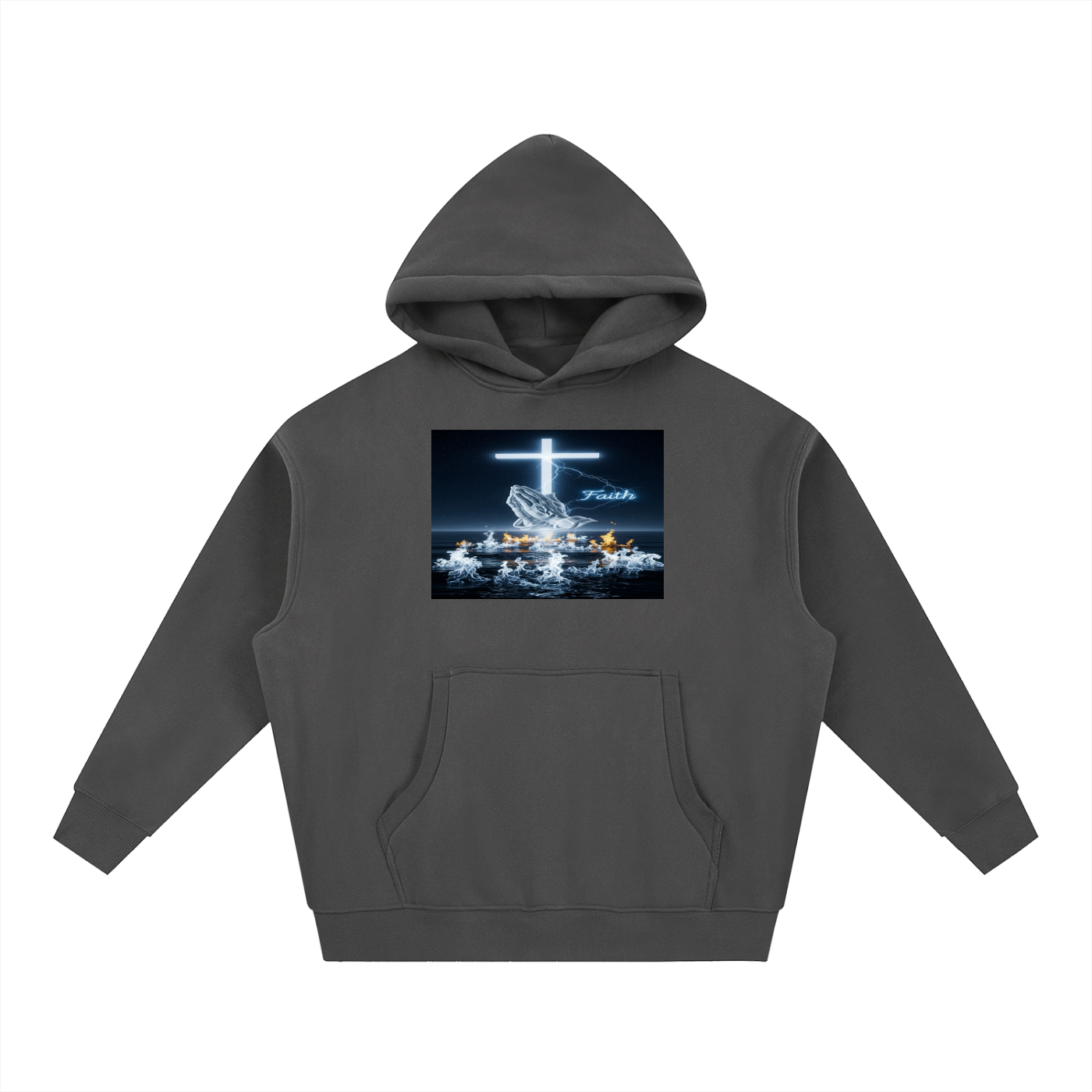 Essential Oversized Boxy Fit Fleece Hoodie