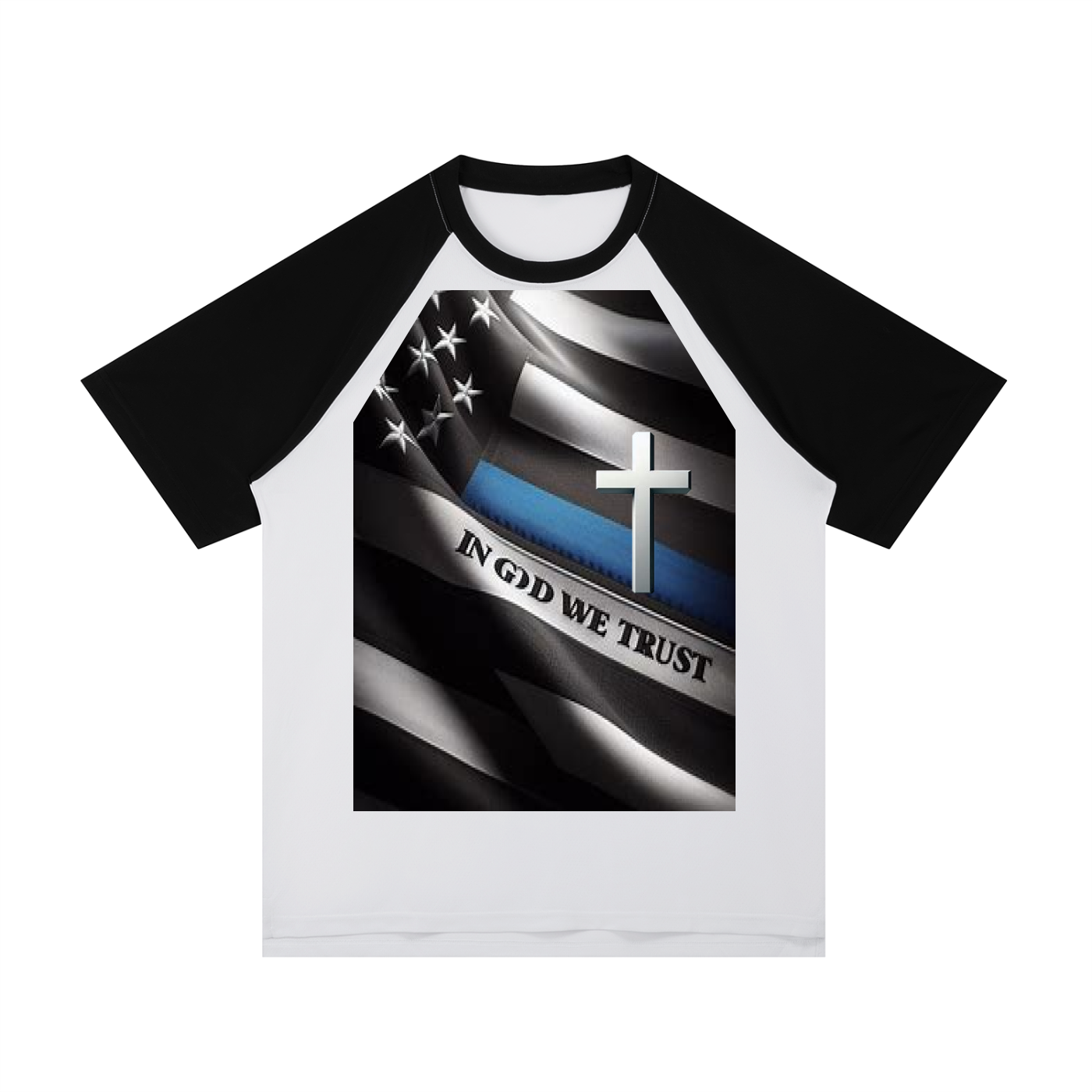 Contrast Raglan Sleeve Mesh T-Shirt