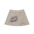 High-Waist Pocketed A-Line Skirt