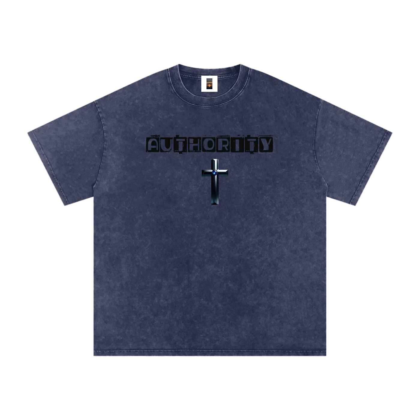 Snow Washed Oversized Cotton T-Shirt