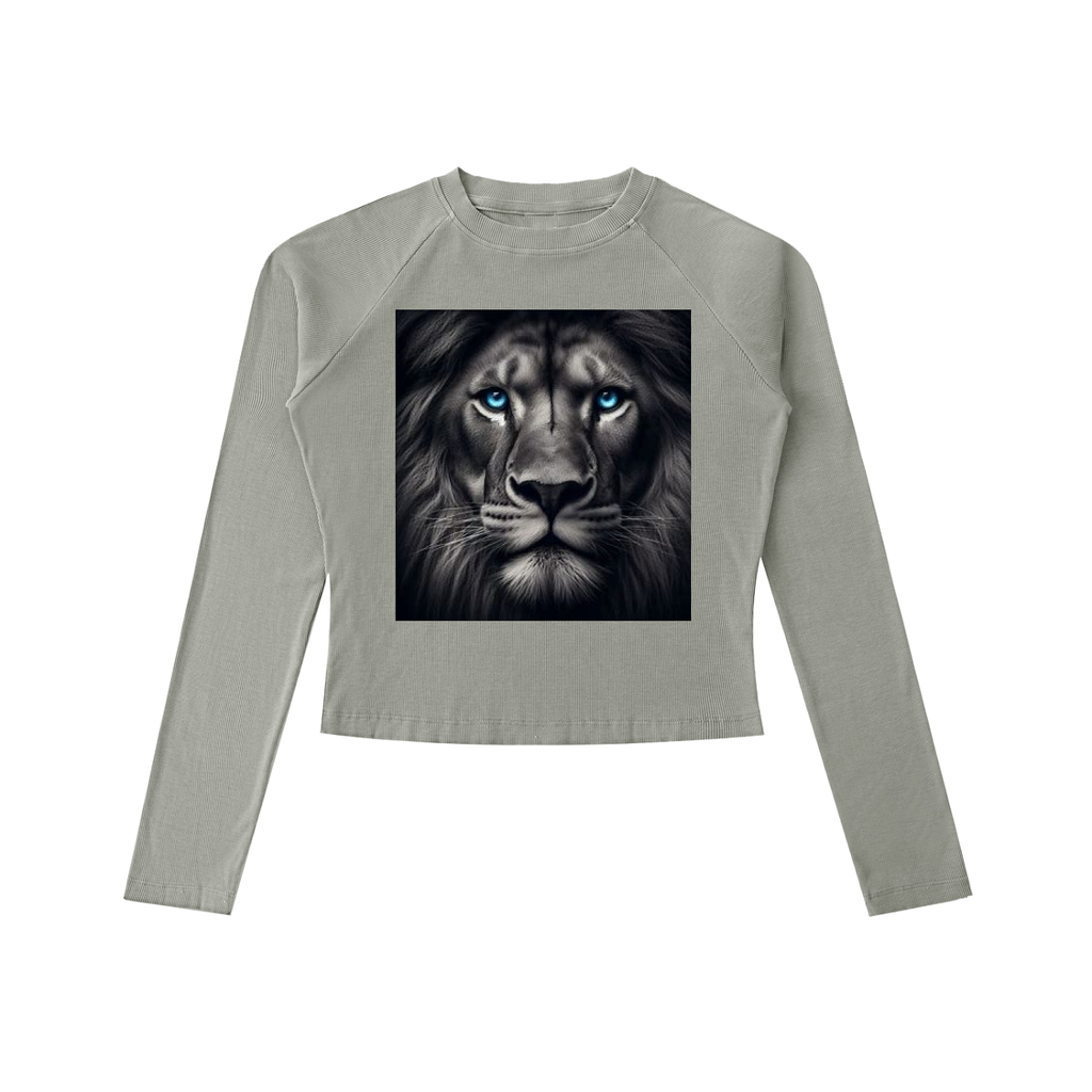 Dyed Washed Raglan Long Sleeve Slim T-Shirt