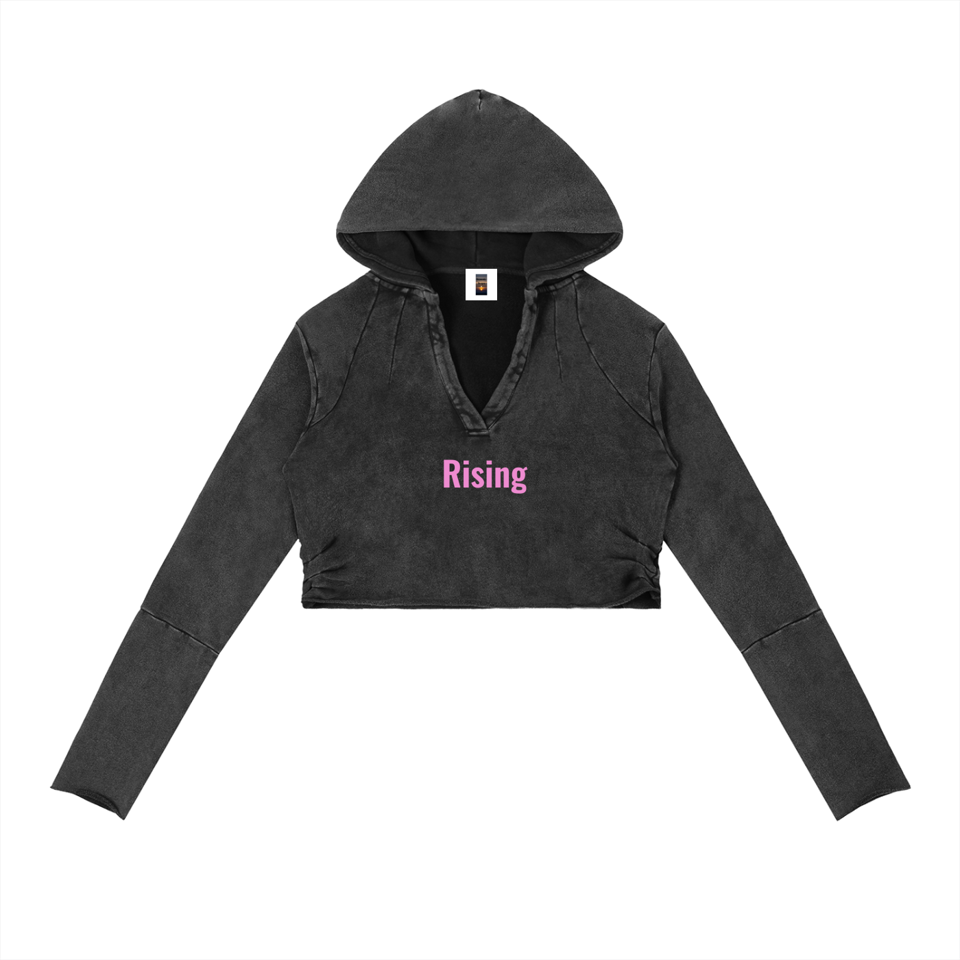 Vintage Washed Raw Edge Hoodie