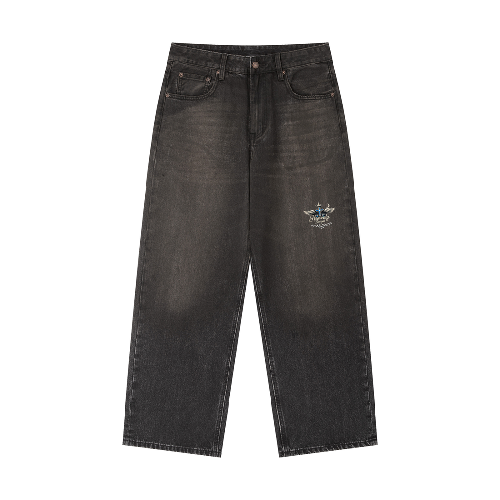 Vintage Wash Heavyweight Denim Jeans