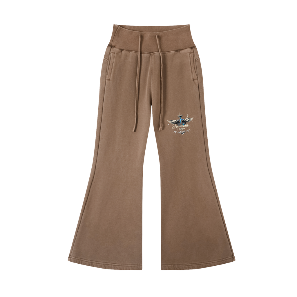 Vintage Washed Flared Fleece Pants