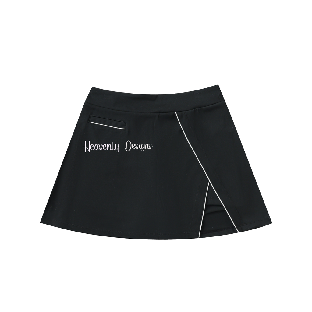 High-Waist Pocketed A-Line Skirt