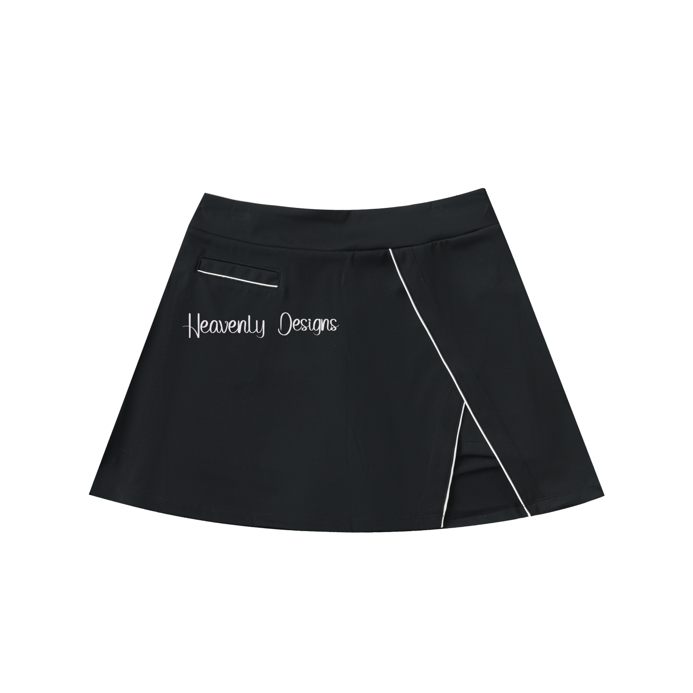 High-Waist Pocketed A-Line Skirt