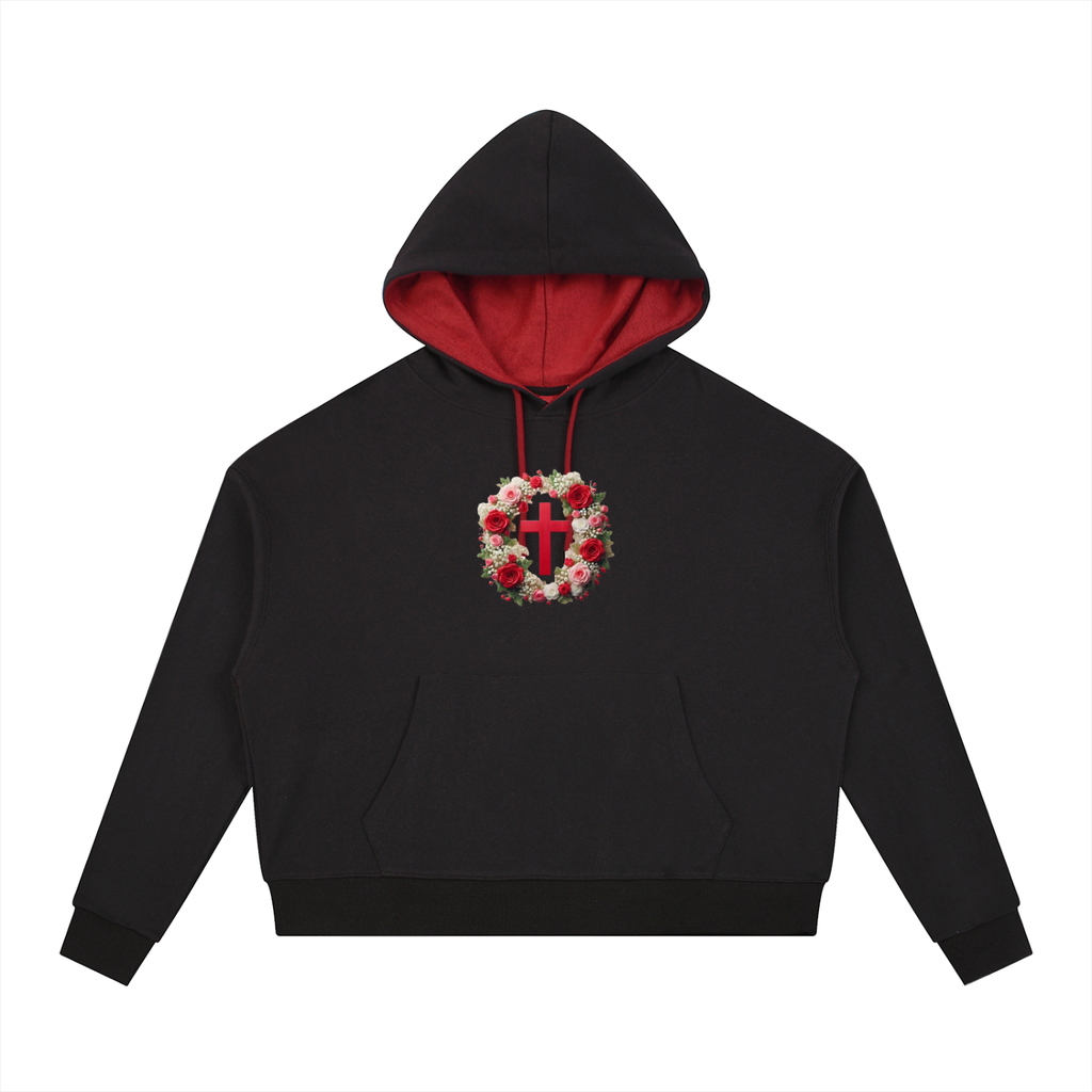 Contrast Drawstring Hoodie