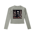 Dyed Washed Raglan Long Sleeve Slim T-Shirt