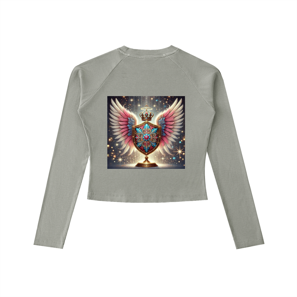 Dyed Washed Raglan Long Sleeve Slim T-Shirt