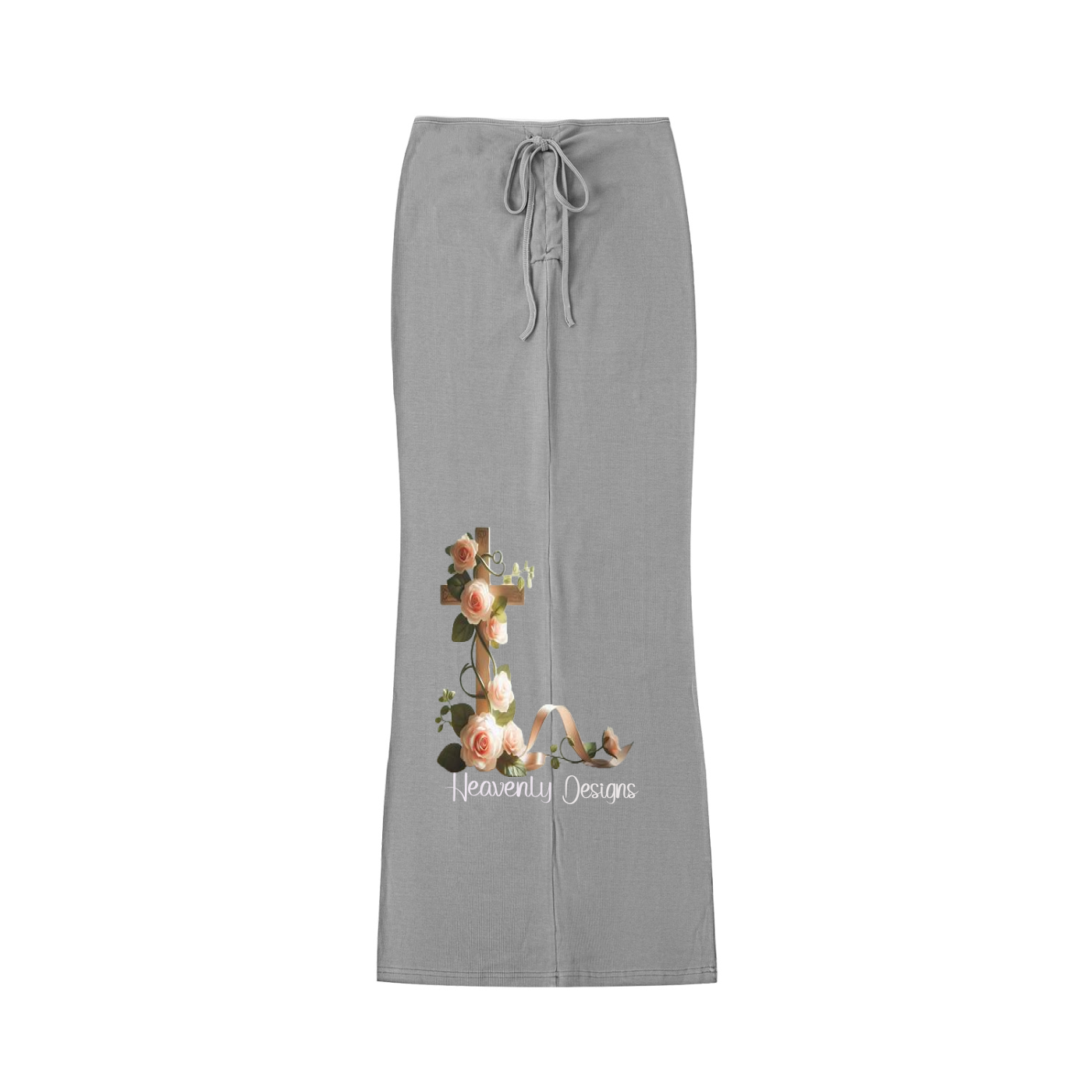 Dyed Washed Drawstring Maxi Skirt